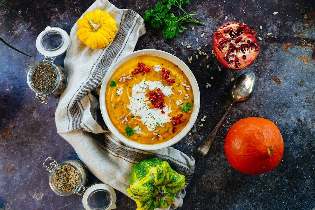 Kürbissuppe mit Apfel